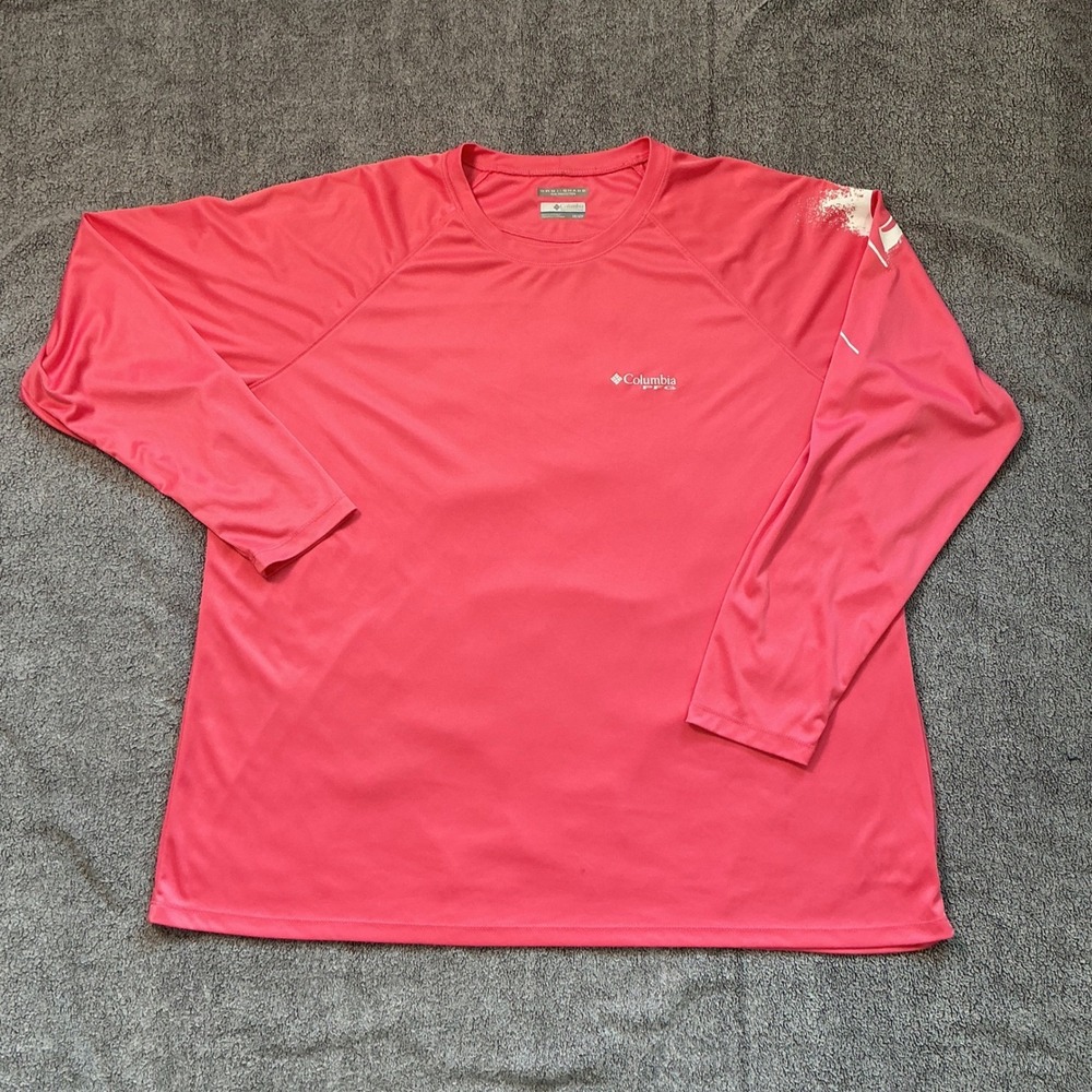 Columbia PFG Pink Long Sleeve Sun Shirt Omni-Shade Women 3X 3XTF XW6222